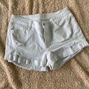 White Cuffed Shorts Size 9